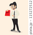manager character showing manual book 115272512