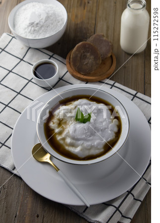 indonesian food  marrow porridge with sugar  on the plate 115272598