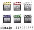 film slate illustration set white background 115272777