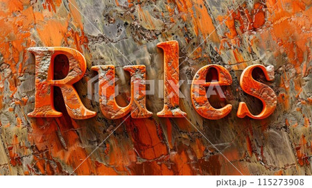 Orange Marble Policy and Regulation concept art poster. 115273908