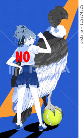コンドルとテニス少女 115274325