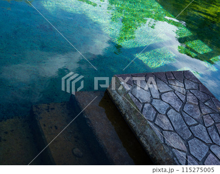 池に続く階段 115275005