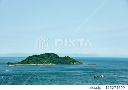 豊予海峡に浮かぶ高島 115275899