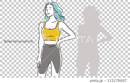 Beautiful style woman illustration 115276087