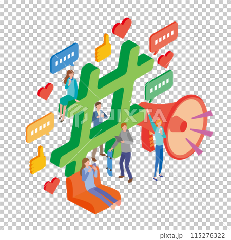 Social media marketing illustration 115276322