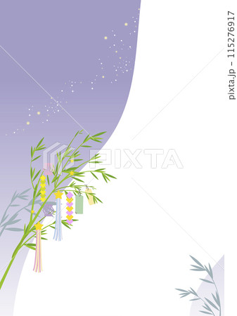 七夕の幻想的なコピースペースあり背景素材/縦長 七夕の幻想的なコピースペースあり背景素材/縦長 115276917
