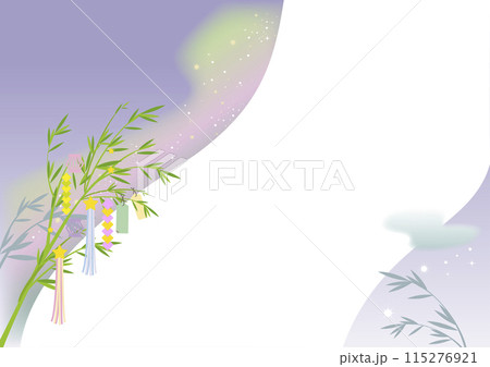七夕の幻想的なコピースペースあり背景素材 115276921