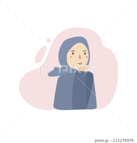 Muslim woman with hijab character  115276979