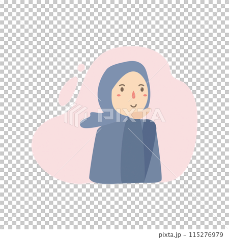Muslim woman with hijab character  115276979