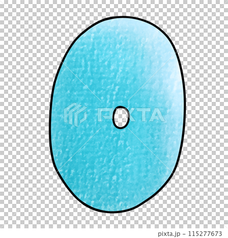 Loose, simple, thick number 0 Analog style 115277673