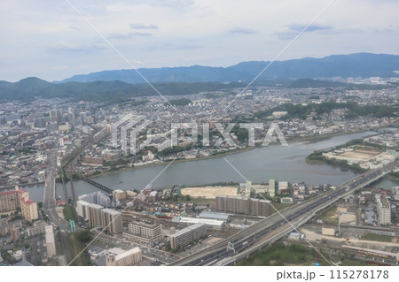 May 11 2024 fukuoka downtown city cityscape with blue sky, Fukuoka, Japan May 11 2024 fukuoka downtown city cityscape with blue sky, Fukuoka, Japan 115278178