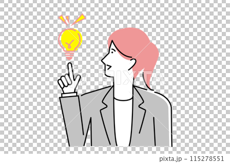 Business woman with an idea 115278551