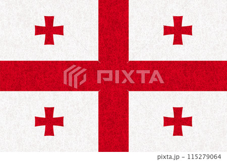 ジョージア　国　旗　水彩　背景	 115279064