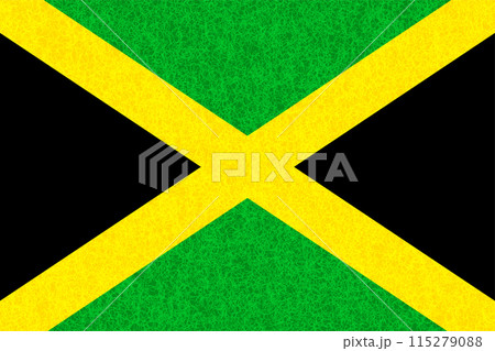 ジャマイカ　国　旗　水彩　背景	 115279088