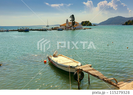 Pontikonisi island, Corfu, Greece 115279328