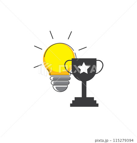 Idea icon flat design Idea icon flat design 115279394