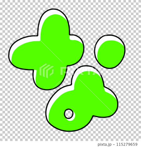 寬鬆簡單的平假名“na”圓角版本，純色 115279659