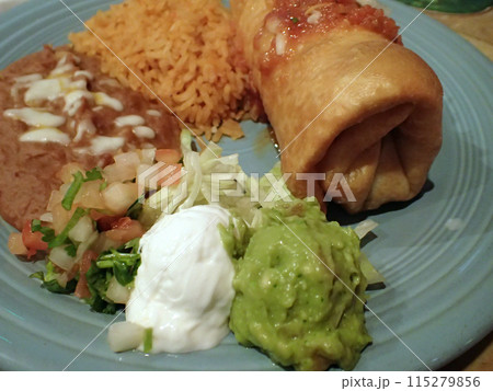 Mexican chimichanga plate Mexican chimichanga plate 115279856