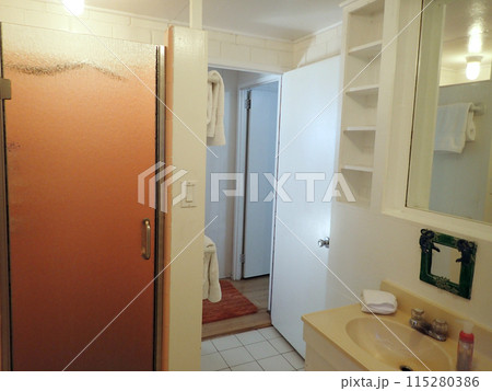 Inside White Bathroom Inside White Bathroom 115280386