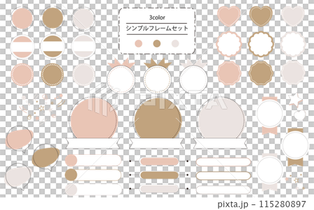 簡單的三色框架集設計範本素材 115280897