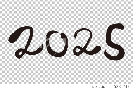 2025 Handwritten calligraphy New Year's card material 115281738