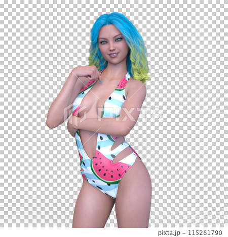 水着姿の女性 水着姿の女性 115281790