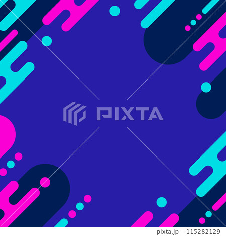 ヴェイパーウェイヴ、サイバーパンクをイメージした色味。ピンクと寒色のスタイリッシュな背景素材。 115282129