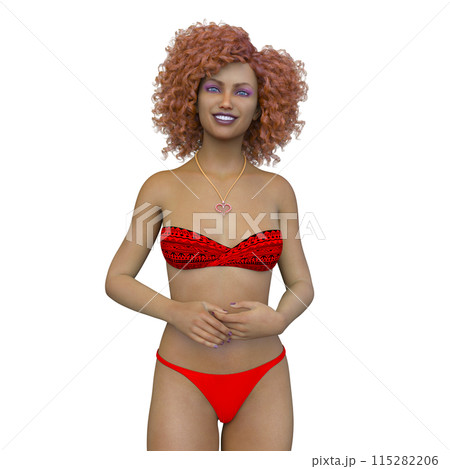 ビキニ姿の女性 115282206