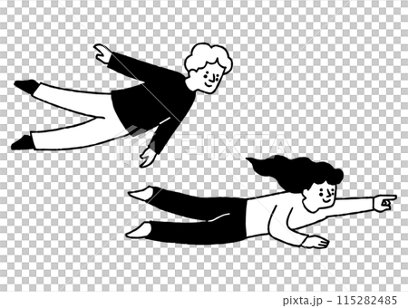 一名男子和一名女子飛往目的地_2 115282485