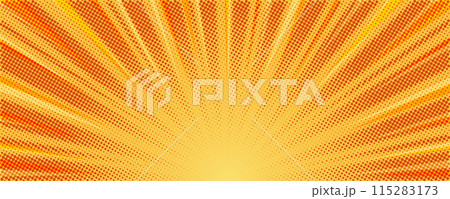 Sunburst background vector illustration. Yellow sunny rays. Retro star light with halftone. Comic abstract wallpaper. Sunburst background vector illustration. Yellow sunny rays. Retro star light with halftone. Comic abstract wallpaper. 115283173