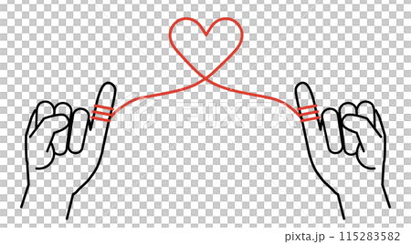 一根紅繩繫在情侶(情侶)的小指上 一根紅繩繫在情侶(情侶)的小指上 115283582