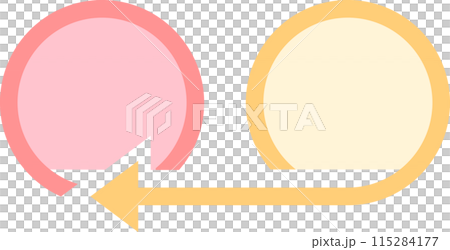 mind map circle arrow flat color Icon. 115284177