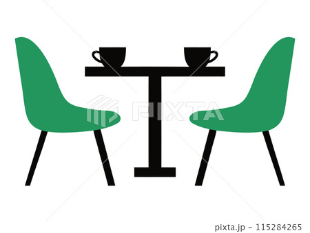 シンプルなダイニングテーブルのイラスト 115284265