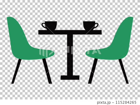 シンプルなダイニングテーブルのイラスト 115284265