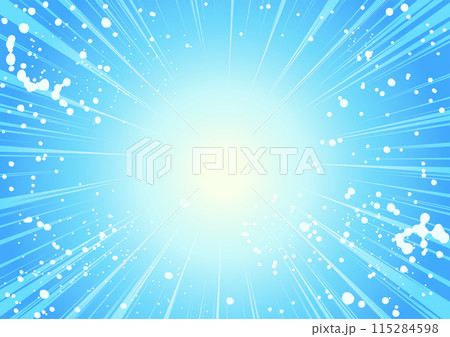 爽快な水しぶきのような集中線背景 爽快な水しぶきのような集中線背景 115284598