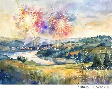 夜空に輝く花火 夜空に輝く花火 115284790