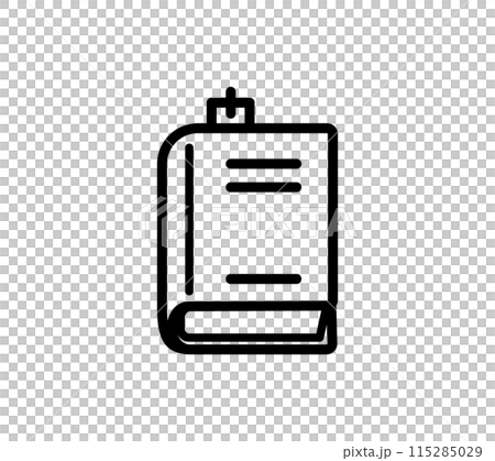 Illustration of a book with a bookmark Illustration of a book with a bookmark 115285029