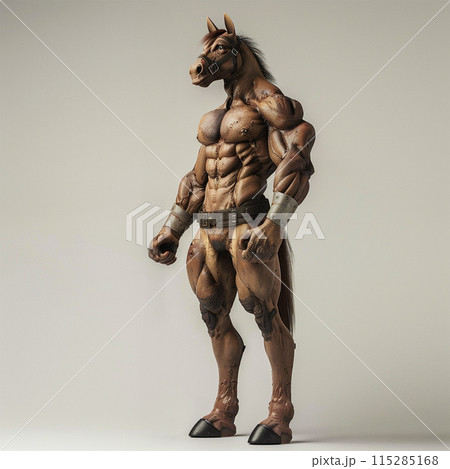 馬頭のイメージ - image of Horse Human - No1-7 115285168