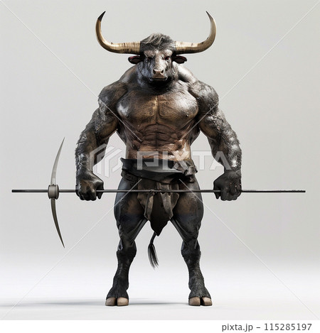 牛頭のイメージ - image of Cow Human - No1-6 115285197