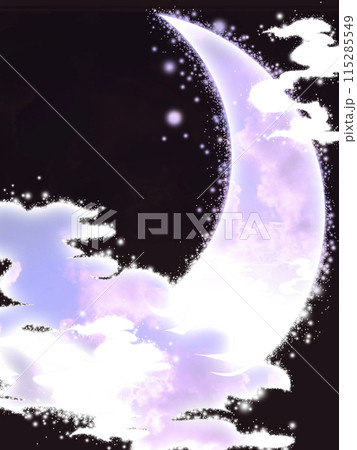 月夜の幻想的背景 月夜の幻想的背景 115285549