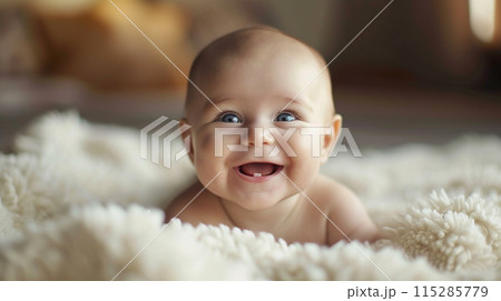 Baby face portrait  115285779