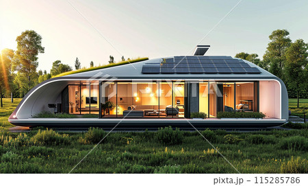 Smart solar energy modern house Smart solar energy modern house 115285786