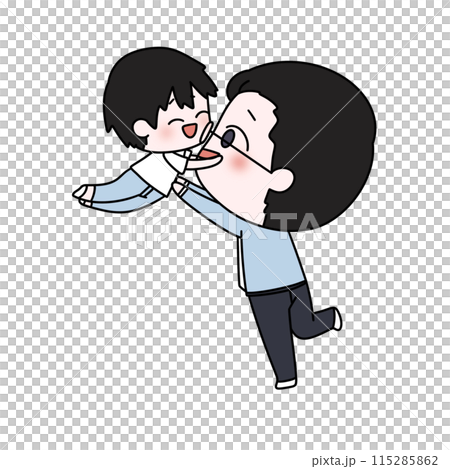 A man is holding a baby in his arms A man is holding a baby in his arms 115285862