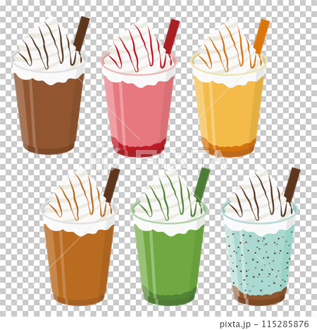 上面有奶油的飲料插圖集 115285876