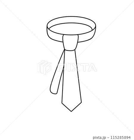 A white tie with a black band A white tie with a black band 115285894