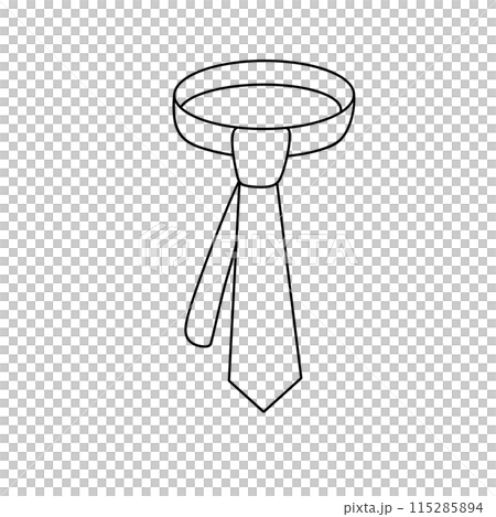 A white tie with a black band A white tie with a black band 115285894
