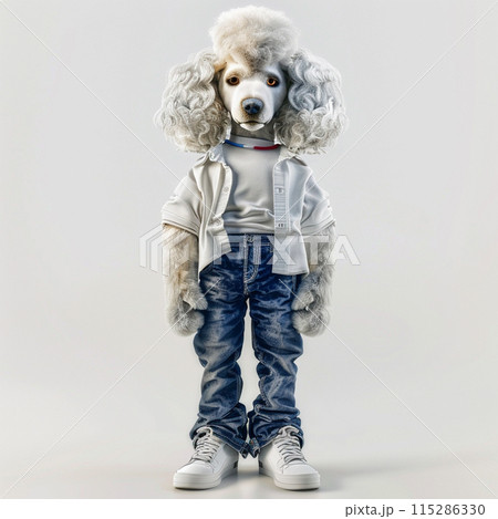 擬人化した犬  image of Anthropomorphic Dog No1-6 115286330