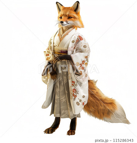 擬人化したキツネ image of Anthropomorphic Fox No1-3 115286343