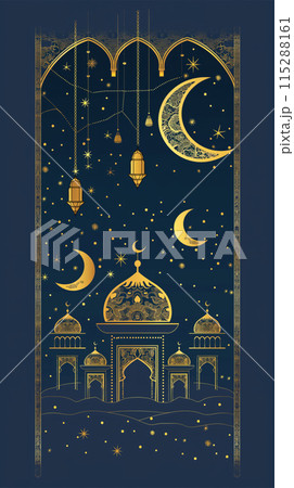 Eid Al Adha Mosque Illustration 115288161