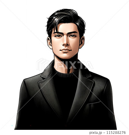 日本人　男性リアルイラスト 115288276